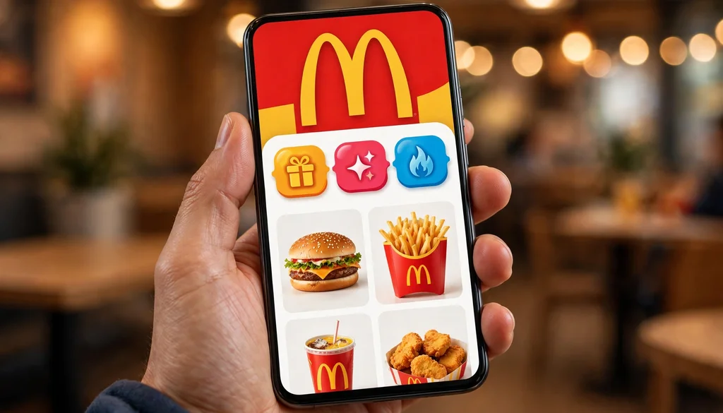 Smartphone mit App-Coupons, Symbolbild für die McDonald's App Coupons 2026