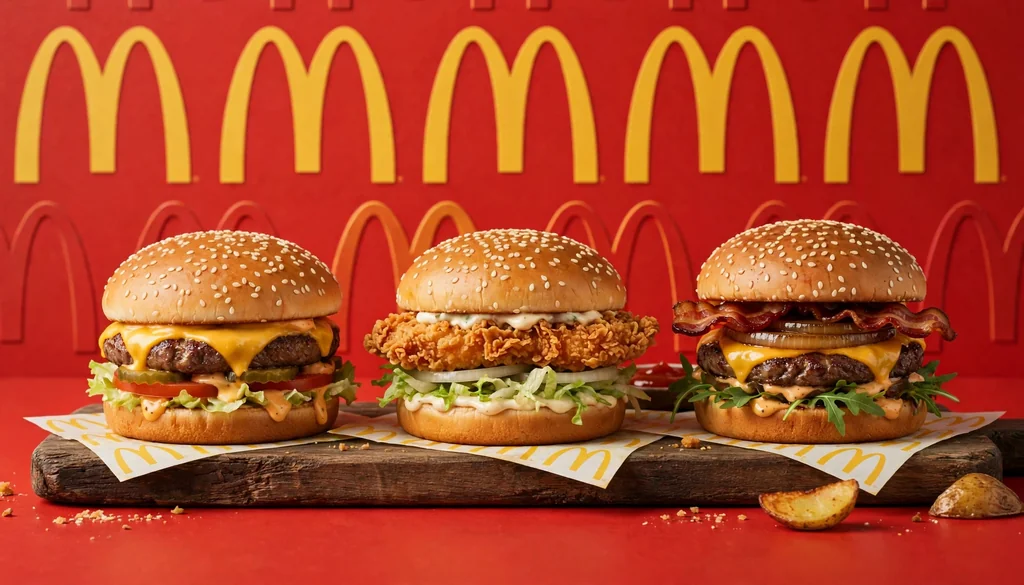 Burger Auswahl, Symbolbild für die McDonald's Burger Preise