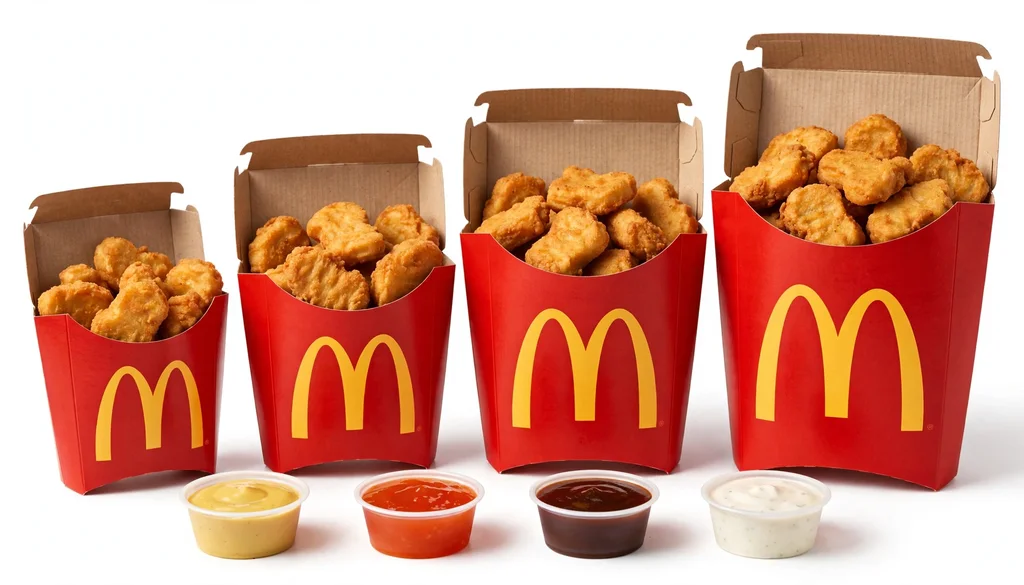 Chicken McNuggets Boxen in allen Größen, Symbolbild für die Chicken McNuggets Preise 2026