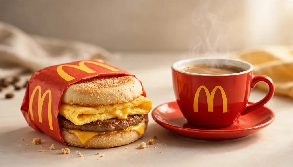 Frühstück mit Kaffee am Morgen, Symbolbild für die McDonald's Frühstückszeiten