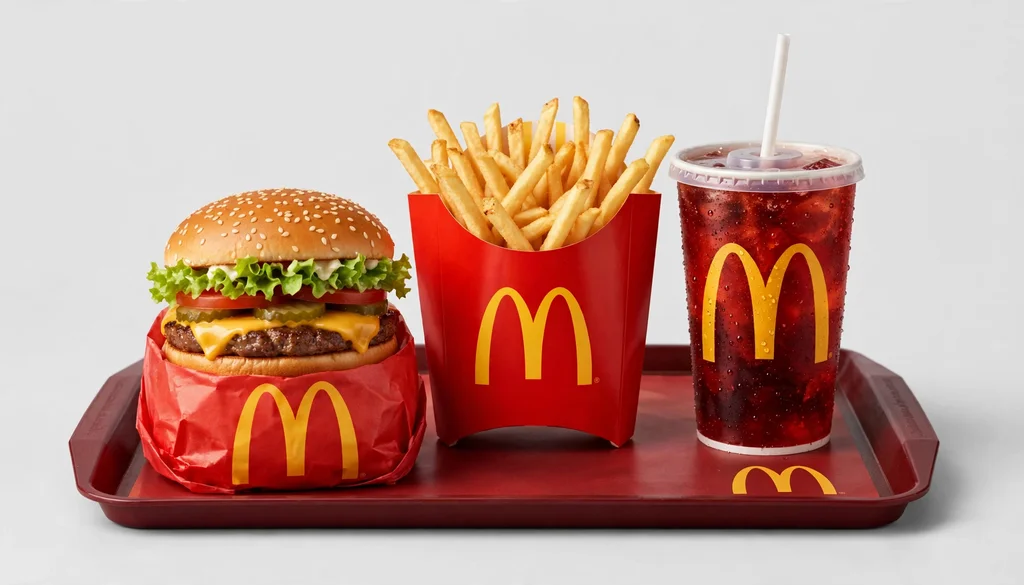 McMenü mit Burger, Pommes und Getränk, Symbolbild für die McMenü Preise