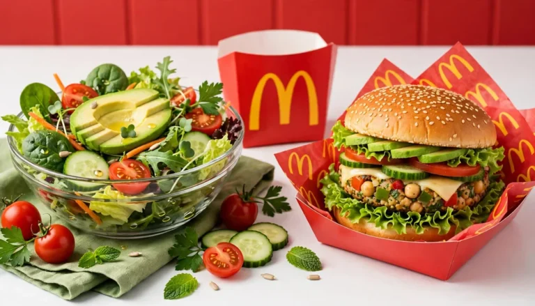 Vegetarische Optionen, Symbolbild für vegetarisch und vegan bei McDonald's